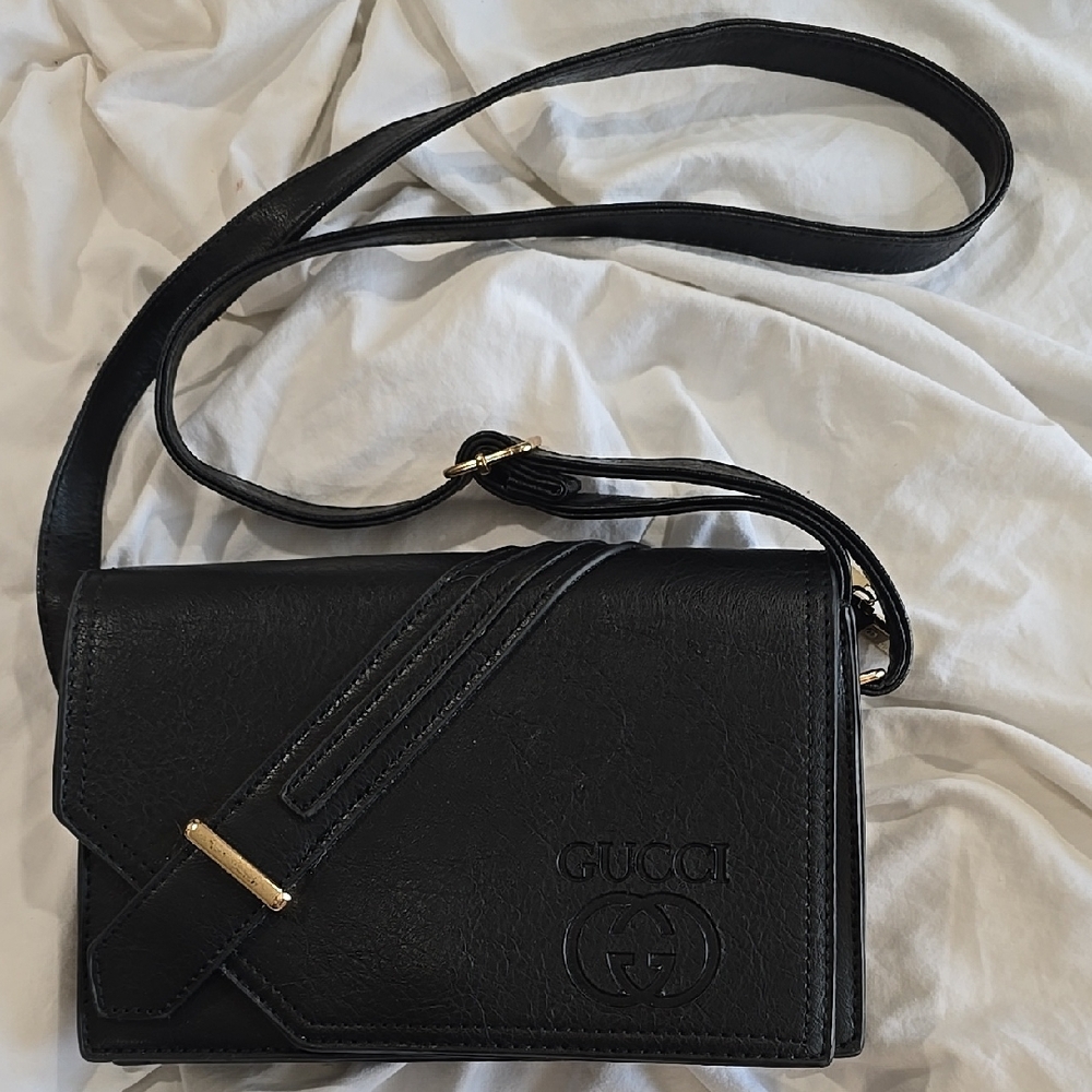 Gucci Black Leather Crossbody Bag